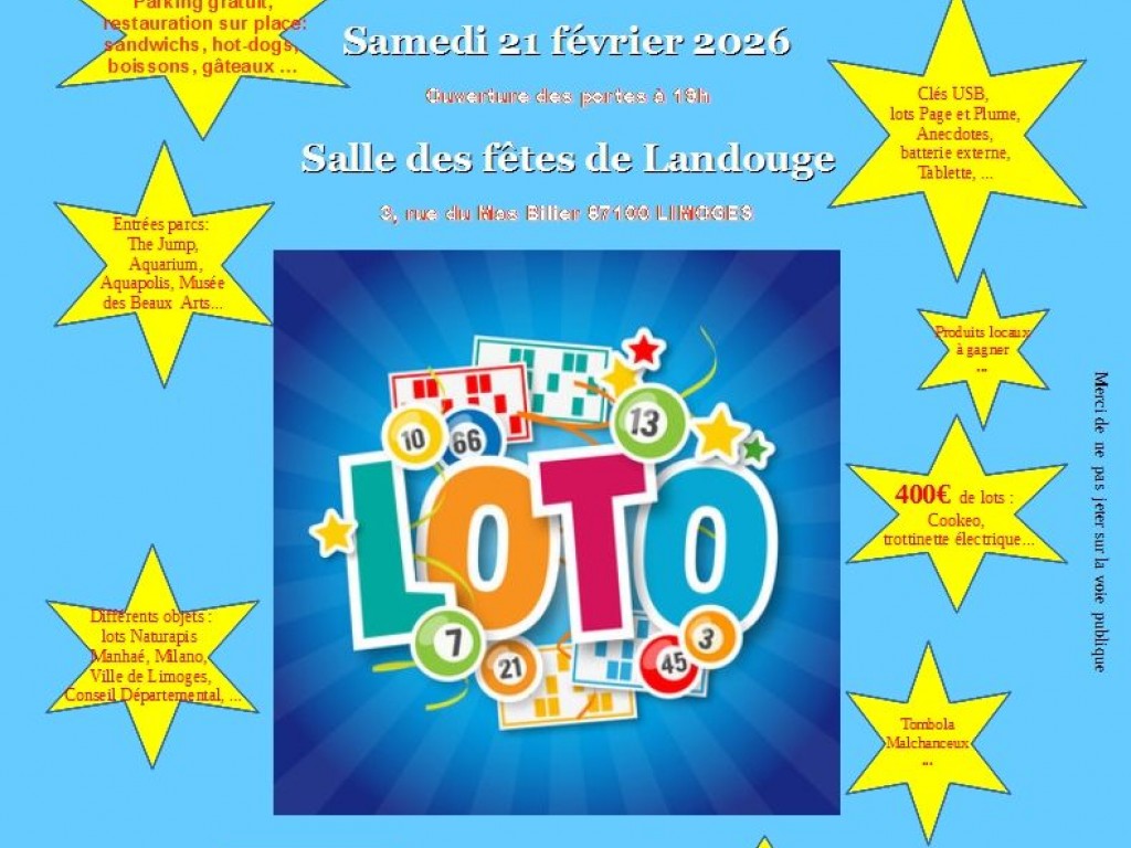 Image de l'actu 'Loto du Racing Limousin Judo 87'