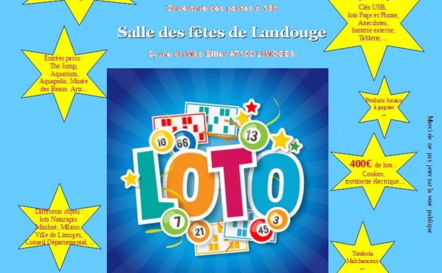 Loto du Racing Limousin Judo 87